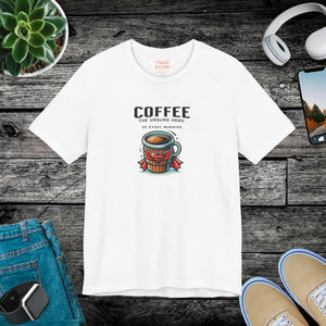 Soft Cotton Jersey Short Sleeve Tee - Coffee Hero - Dipaliz - T-shirts