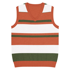 Color Block Stripes Knit V-neck Vest - Retro Modern Style - Dipaliz - 2xl - Vests