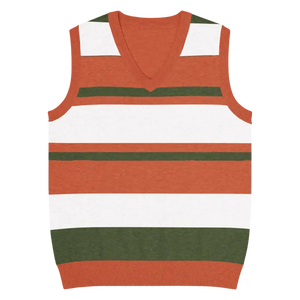 Color Block Stripes Knit V-neck Vest - Retro Modern Style - Dipaliz - l - Vests
