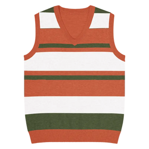 Color Block Stripes Knit V-neck Vest - Retro Modern Style - Dipaliz - m - Vests