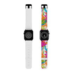 Color Splash Apple Watch Band - Vibrant Silicone Strap - Dipaliz - 7.5’’ × 0.75’’ / 42 - 44 Mm / Black - Accessories