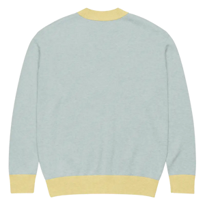 Light Blue Colorblock Cardigan Rainbow Sleeves - Dipaliz - Cardigans