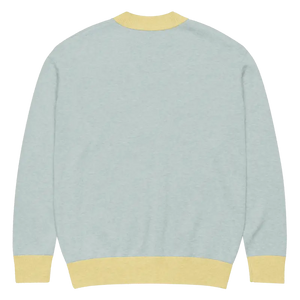 Light Blue Colorblock Cardigan Rainbow Sleeves - Dipaliz - Cardigans