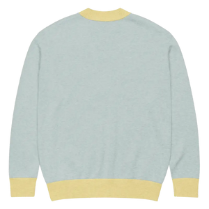 Light Blue Colorblock Cardigan Rainbow Sleeves - Dipaliz - Cardigans