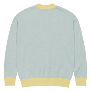 Light Blue Colorblock Cardigan Rainbow Sleeves - Dipaliz - Cardigans