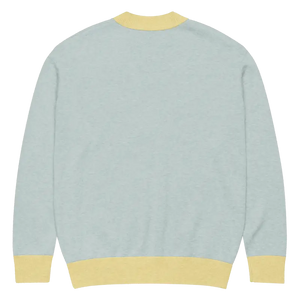 Light Blue Colorblock Cardigan Rainbow Sleeves - Dipaliz - Cardigans