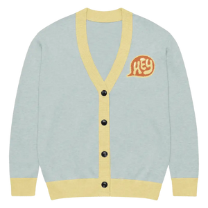 Light Blue Colorblock Cardigan Rainbow Sleeves - Dipaliz - 2xs - Cardigans