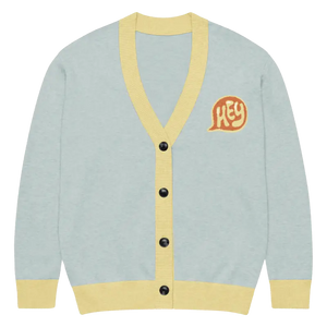 Light Blue Colorblock Cardigan Rainbow Sleeves - Dipaliz - l - Cardigans