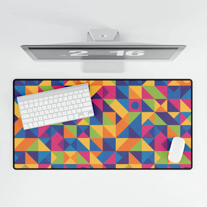 Colorblock Geometric Desk Mat - Large Rgb Gaming and Office - Dipaliz - Computer Accessories