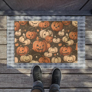 Colored Pumpkins Tufted Coir Coconut Doormat - Dipaliz - 24’’ x 16’’ - Door Mats