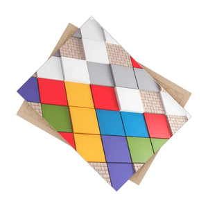 Home Decor - Vibrant Ceramic Photo Tiles Colored Squares Pattern - Dipaliz