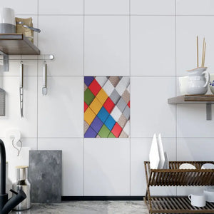 Home Decor - Vibrant Ceramic Photo Tiles Colored Squares Pattern - Dipaliz