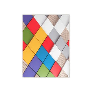 Home Decor - Vibrant Ceramic Photo Tiles Colored Squares Pattern - Dipaliz