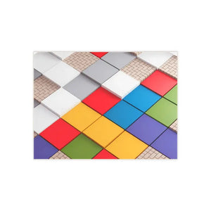 Home Decor - Vibrant Ceramic Photo Tiles Colored Squares Pattern - Dipaliz