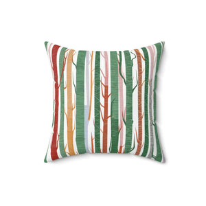 Tree Trunk Pillow – Polyester Square Design - Dipaliz - Throw Pillows
