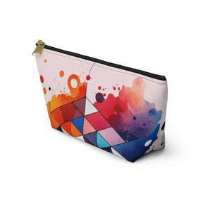 Vibrant Abstract Art Pouch – Travel Makeup Bag - Dipaliz - Bags