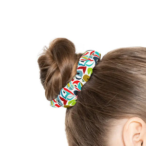 Colorful Abstract Birds Scrunchie - Stylish Hair Accessories - Dipaliz - 4’’ × - Ponytail Holders