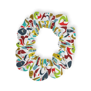 Colorful Abstract Birds Scrunchie - Stylish Hair Accessories - Dipaliz - 4’’ × - Ponytail Holders