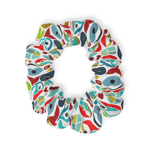 Colorful Abstract Birds Scrunchie - Stylish Hair Accessories - Dipaliz - 4’’ × - Ponytail Holders