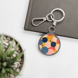 Vibrant Smooth Acrylic Keyring Tag - Statement Piece - Dipaliz - one Size / Grey - Keychains