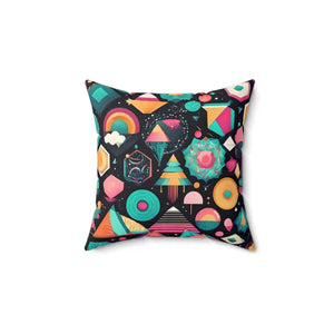 Colorful Abstract Pattern Polyester Square Pillow - Dipaliz - 14’’ × - Throw Pillows