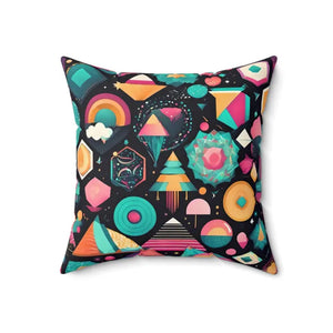 Colorful Abstract Pattern Polyester Square Pillow - Dipaliz - 18’’ × - Throw Pillows