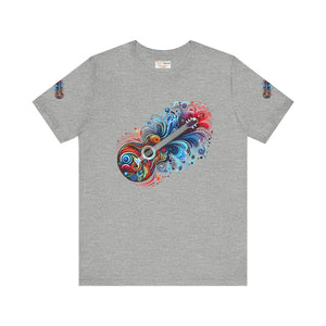 Artistic Unisex Tee - Colorful Vibrant Design Comfort - Dipaliz - Athletic Heather / Xs - T-shirts