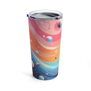 Stainless Steel Tumbler 20oz - Colorful Bands Design - Dipaliz - Tumblers