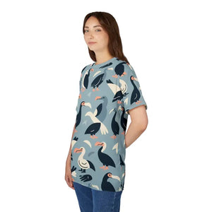 Fun Summer Tee - Colorful Bird Pattern Unique Aop Shirt - Dipaliz - T-shirts