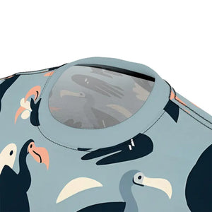 Fun Summer Tee - Colorful Bird Pattern Unique Aop Shirt - Dipaliz - T-shirts