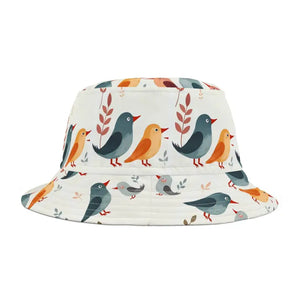 Colorful Bird Print Bucket Hat Summer Style - Dipaliz - Hats