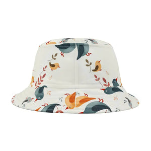 Colorful Bird Print Bucket Hat Summer Style - Dipaliz - Hats