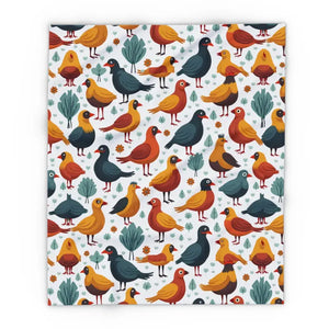 Vibrant Arctic Fleece Blanket - Colorful Birds Pattern - Dipaliz - Blankets