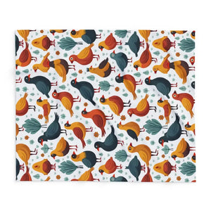 Vibrant Arctic Fleece Blanket - Colorful Birds Pattern - Dipaliz - Blankets