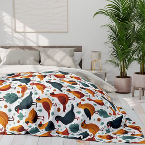 Vibrant Arctic Fleece Blanket - Colorful Birds Pattern - Dipaliz - Blankets