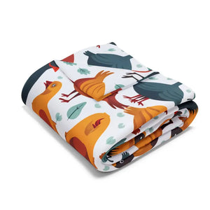 Vibrant Arctic Fleece Blanket - Colorful Birds Pattern - Dipaliz - Blankets