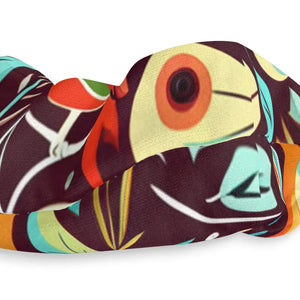 Stylish Hair Scrunchies - Colorful Birds Jersey Knit - Dipaliz - 4’’ × - Ponytail Holders