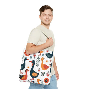 Bold Colorful Birds Tote Bags - Statement Style - Dipaliz - Shopping Totes