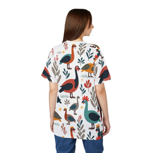 Vibrant Unisex Cut Sew Tee - Colorful Birds - Dipaliz - T-shirts - s