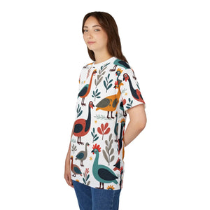 Vibrant Unisex Cut Sew Tee - Colorful Birds - Dipaliz - T-shirts - s