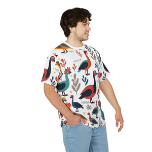 Vibrant Unisex Cut Sew Tee - Colorful Birds - Dipaliz - T-shirts - s