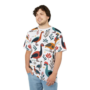 Vibrant Unisex Cut Sew Tee - Colorful Birds - Dipaliz - T-shirts - s