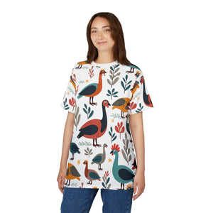 Vibrant Unisex Cut Sew Tee - Colorful Birds - Dipaliz - T-shirts - s