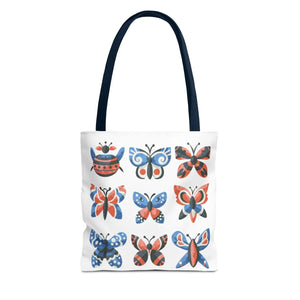 Vibrant Colorful Butterflies Aop Tote Bag - Dipaliz - Bags