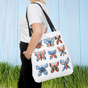 Colorful Butterflies Aop Tote Bag Vibrant Style Dipaliz - Bags