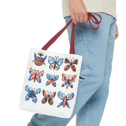 Colorful Butterflies Aop Tote Bag - Stylish and Versatile - Bags