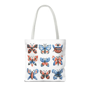 Colorful Butterflies Aop Tote Bag Vibrant Style Dipaliz - Bags