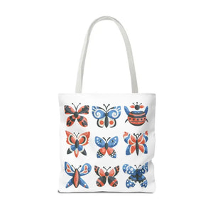 Colorful Butterflies Aop Tote Bag Vibrant Style Dipaliz - Bags