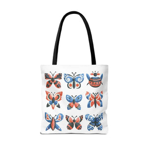 Colorful Butterflies Aop Tote Bag Vibrant Style Dipaliz - Bags