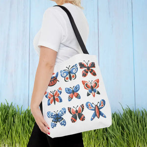 Colorful Butterflies Aop Tote Bag Vibrant Style Dipaliz - Bags